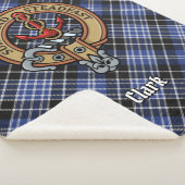 Couverture Sherpa Clan Clark Crest sur Tartan (3/4)