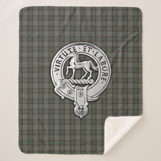 Couverture Sherpa Clan Cochrane Crest & Hunting Tartan (Devant)