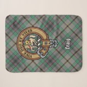 Couverture Sherpa Clan Craig Crest sur Tartan (Devant (Horizontal))
