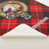 Couverture Sherpa Clan Cunningham Crest sur Tartan (3/4)