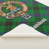 Couverture Sherpa Clan Davidson Crest sur Tartan (3/4)