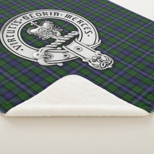 Couverture Sherpa Clan Donnachaidh (Robertson) Crest /Hunting Tartan (3/4)