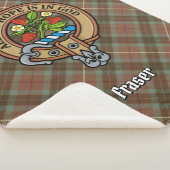 Couverture Sherpa Clan Fraser Crest sur le tartare de chasse Patinée (3/4)