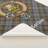 Couverture Sherpa Clan Gordon Crest sur Tartan Patiné (3/4)