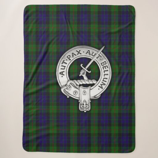 Couverture Sherpa Clan Gunn Crest & Tartan (Devant)