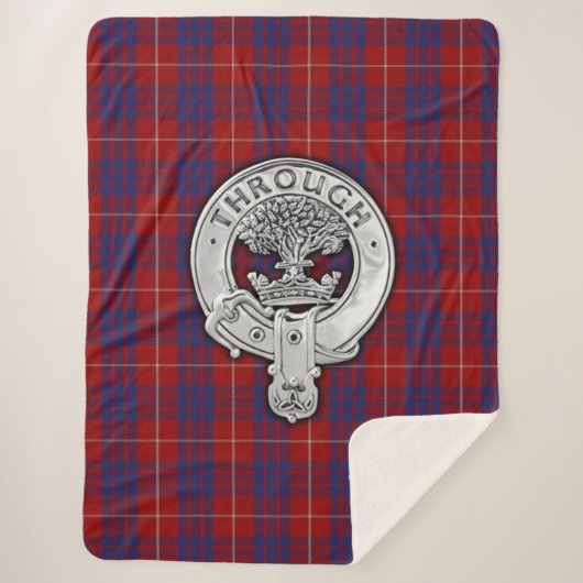 Couverture Sherpa Clan Hamilton Crest & Tartan (Devant)