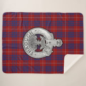 Couverture Sherpa Clan Hamilton Crest & Tartan (Devant (Horizontal))