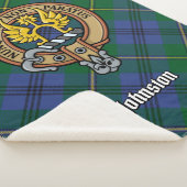 Couverture Sherpa Clan Johnston Crest sur Tartan (3/4)