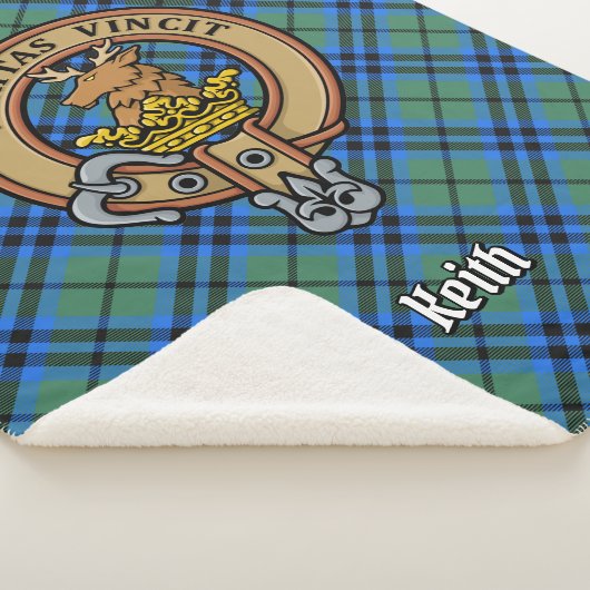 Couverture Sherpa Clan Keith Crest sur Tartan (3/4)
