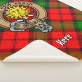 Couverture Sherpa Clan Kerr Crest sur Tartan (3/4)
