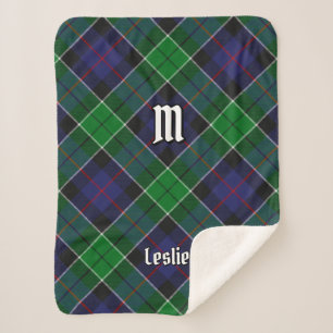 Couverture Sherpa Clan Leslie Chasse Tartan