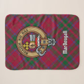 Couverture Sherpa Clan MacDougall Crest sur Tartan (Devant (Horizontal))