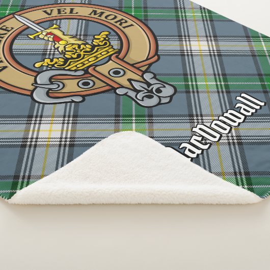 Couverture Sherpa Clan MacDowall Crest sur Tartan (3/4)