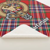 Couverture Sherpa Clan MacFarlane Crest sur Red Tartan (3/4)