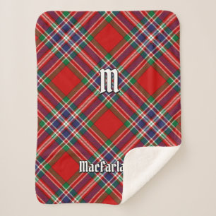 Couverture Sherpa Clan MacFarlane Red Tartan