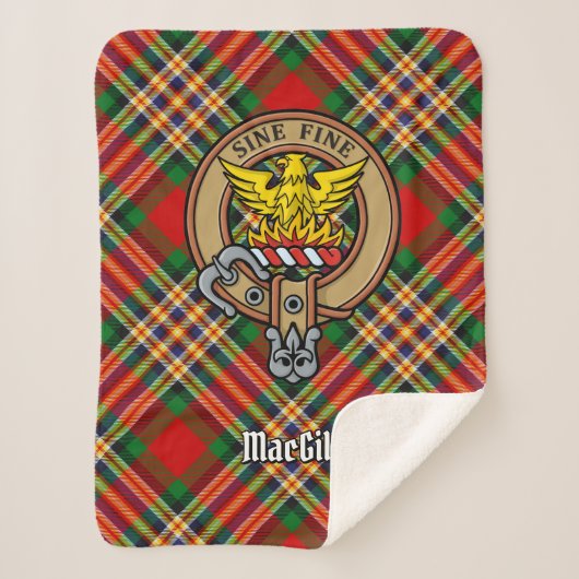 Couverture Sherpa Clan MacGill Crest sur Tartan (Devant)