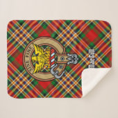 Couverture Sherpa Clan MacGill Crest sur Tartan (Devant (Horizontal))