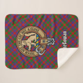 Couverture Sherpa Clan MacGowan Crest sur Tartan (Devant (Horizontal))