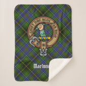 Couverture Sherpa Clan MacInnes Crest sur Tartan (Devant)