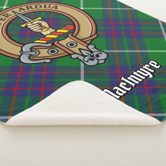 Couverture Sherpa Clan MacIntyre Crest sur Tartan (3/4)