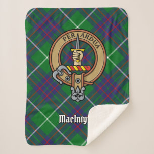 Couverture Sherpa Clan MacIntyre Crest sur Tartan