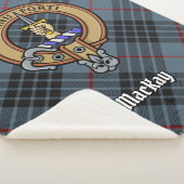 Couverture Sherpa Clan MacKay Crest sur Blue Tartan (3/4)