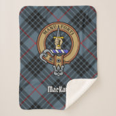 Couverture Sherpa Clan MacKay Crest sur Blue Tartan (Devant)