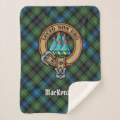 Couverture Sherpa Clan MacKenzie Crest sur Tartan (Devant)