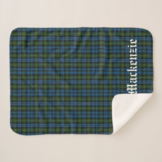 Couverture Sherpa Clan Mackenzie Tartan (Devant (Horizontal))