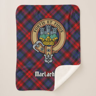 Couverture Sherpa Clan MacLachlan Crest sur Tartan