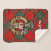 Couverture Sherpa Clan MacLean Crest sur Tartan (Devant (Horizontal))