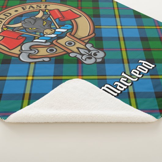 Couverture Sherpa Clan MacLeod Crest sur Tartan (3/4)