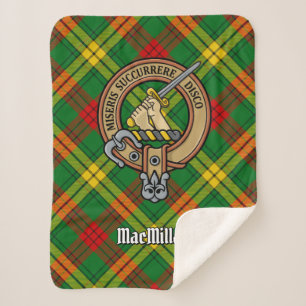 Couverture Sherpa Clan MacMillan Crest sur Tartan