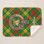 Couverture Sherpa Clan MacMillan Crest sur Tartan (Devant (Horizontal))