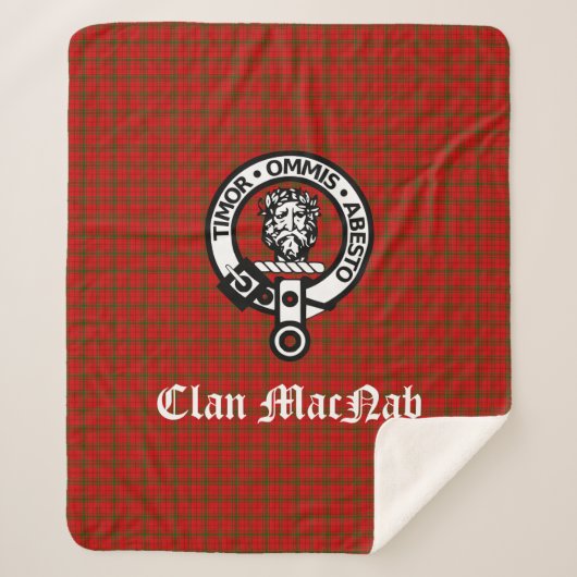 Couverture Sherpa Clan MacNab Crest Badge et Tartan (Devant)