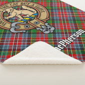 Couverture Sherpa Clan MacPherson Crest sur Tartan (3/4)