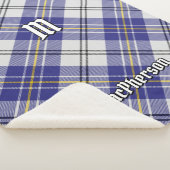 Couverture Sherpa Clan MacPherson robe bleue Tartan Sherpa Blanket (3/4)