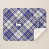 Couverture Sherpa Clan MacPherson robe bleue Tartan Sherpa Blanket (Devant (Horizontal))