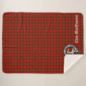 Couverture Sherpa Clan MacQuarrie Tartan et Crest (Devant (Horizontal))