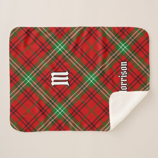 Couverture Sherpa Clan Morrison Red Tartan Sherpa Blanket (Devant (Horizontal))