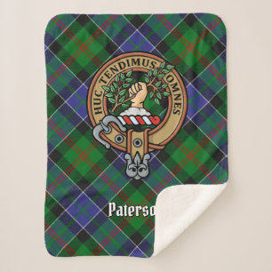Couverture Sherpa Clan Paterson Crest sur Tartan