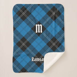 Couverture Sherpa Clan Ramsay Blue Hunting Tartan