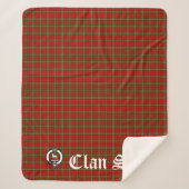 Couverture Sherpa Clan Scott Crest Badge et Tartan (Devant)