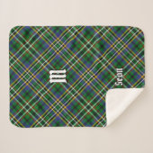 Couverture Sherpa Clan Scott Green Tartan Sherpa Blanket (Devant (Horizontal))