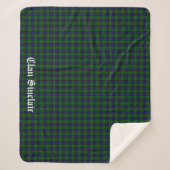 Couverture Sherpa Clan Sinclair Tartan personnalisable (Devant)