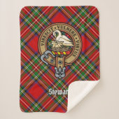 Couverture Sherpa Clan Stewart Crest sur Tartan (Devant)
