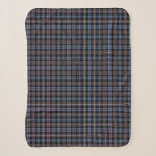 Couverture Sherpa Clan tartan Brown et bleu du Mackenzie de