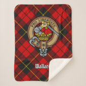 Couverture Sherpa Clan Wallace Crest sur Tartan (Devant)