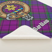 Couverture Sherpa Clan Wardlaw Crest sur Tartan (3/4)
