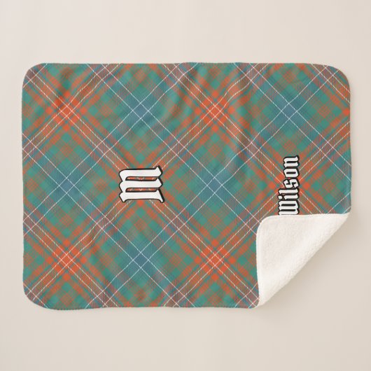 Couverture Sherpa Clan Wilson Ancienne Tartan (Devant (Horizontal))